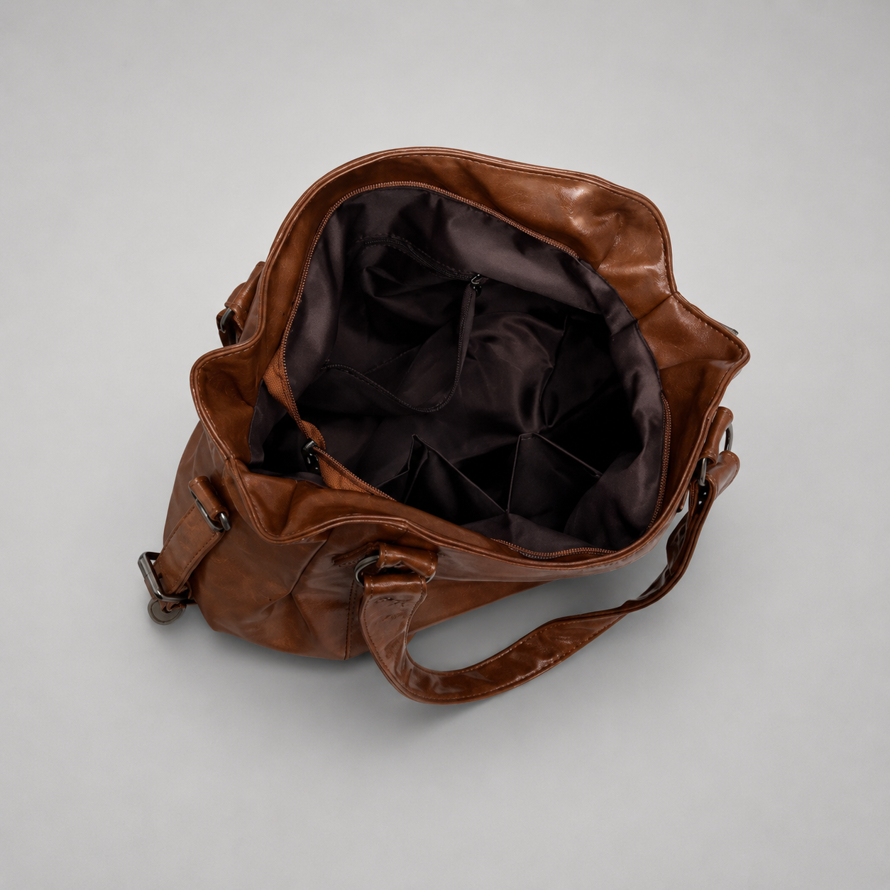 Vintage Faux Leather Shoulder Bag
